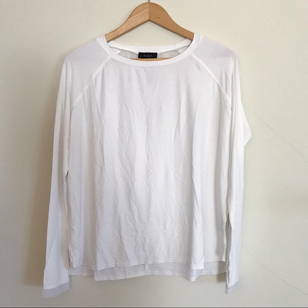 Alala white performance l/slv t-shirt BNWT